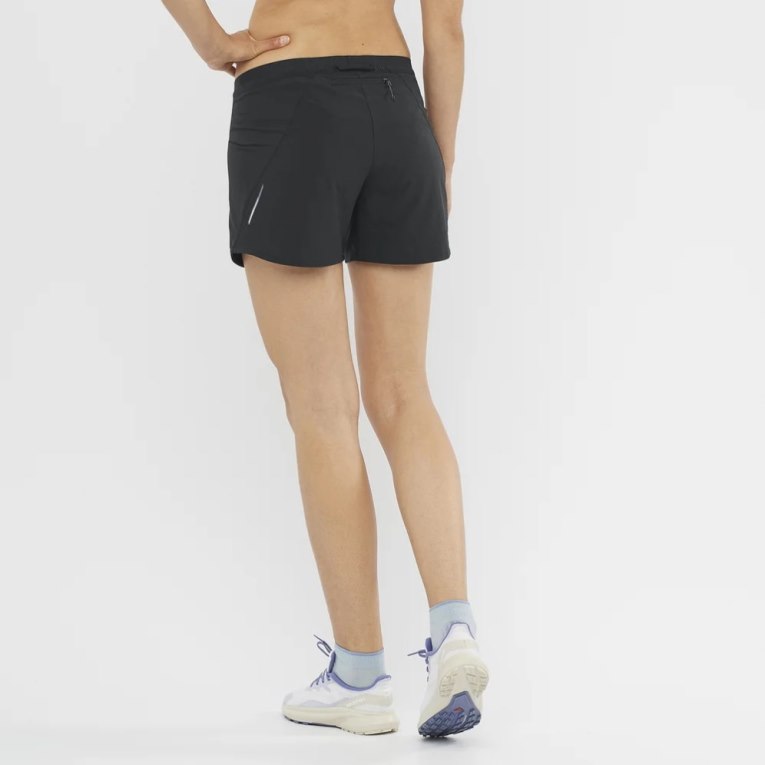 Black Salomon Cross 5'' Women's Running Shorts | IE LZ6795